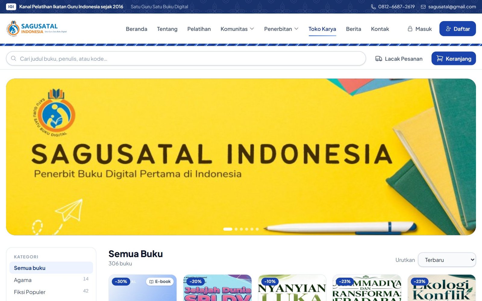 Toko Karya, tempat memilih e-book dan produk digital karya guru